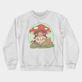 Mushroom Girl Crewneck Sweatshirt